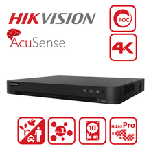 Hikvision iDS-7204HTHI-M1/P 8MP 4K 4 Channel Turbo HD AcuSense Hybrid PoC DVR with AoC