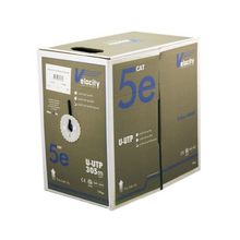 External - Cat5e U-UTP 24AWG 4 Pair Duct Grade Black Velocity