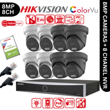 8MP Hikvision IP CCTV Kit – 8x DS-2CD2387G2H-LISU/SL, 1x DS-7608NXI-K1/8P, HDD & Cabling – White+Black (CKIT1007)