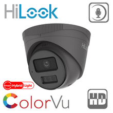 4MP Hilook by Hikvision IPC-T249HA-LUG(2.8mm)(Grey) ColorVu Smart Hybrid Light Fixed Turret IP Cam
