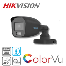 HiLook THC-B159-MS 5MP ColorVu Mini Bullet TVI Camera with Audio (2.8mm, Grey)
