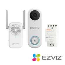 EZVIZ CS-DB1C/KIT WiFi Wired Doorbell Kit with Indoor Chime & Power Adapter – Complete Home DoorBell Kit - Summer Sale