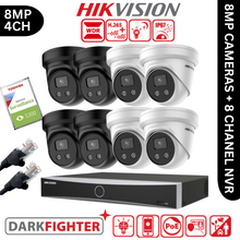 8MP Hikvision IP CCTV Kit – 8x DS-2CD2386G2-IU, 1x DS-7608NXI-K1/8P, HDD & Cabling – White+Black (CKIT1012)