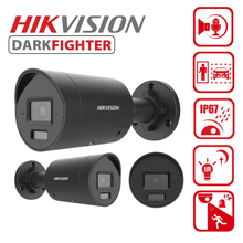 Hikvision DS-2CD2046G2H-I2U/S(L)(RB) 4MP AcuSense Bullet Camera with Strobe Light, Two-Way Audio & On-Board Storage - BLACK
