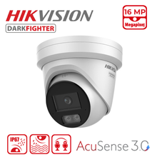 Hikvision DS-2CD23166G3-I2UY 16MP AcuSense 3.0 Turret Camera with Built-In Arrayed Dual-Mic - White, 2.8MM