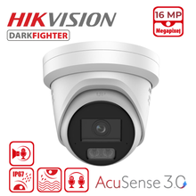 Hikvision DS-2CD23166G3-IS2UY/SL 16MP DarkFighter & AcuSense 3.0 Turret Camera - White, 2.8MM