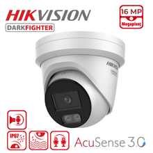 Hikvision DS-2CD23166G3-IS2UY/SL 16MP DarkFighter & AcuSense 3.0 Turret Camera - White, 2.8MM