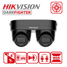 Hikvision DS-2CD2346G3D-IZ2UY/S(L)(RB) 4MP Dual-Lens Point-Zoom AcuSense Turret Network Camera - BLACK