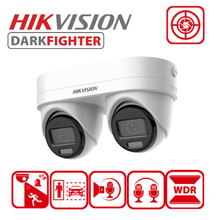 Hikvision DS-2CD2346G3D-IZ2UY/S(L) 4MP Dual-Lens Point-Zoom AcuSense Turret Network Camera - White