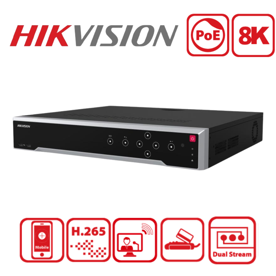 Hikvision DS-7716NI-M4/16P 16-Channel 8K PoE NVR with 16 Built-In PoE Ports & H.265+ Compression