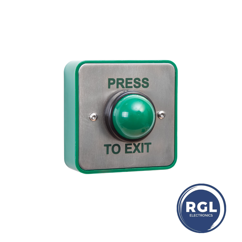 Stainless Steel Push to Exit Button for Door Entry Systems EBGBWC02/PT ...