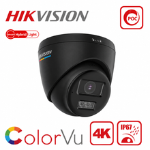 Hikvision DS-2CE72UF3T-LSYE 4K PoC ColorVu Smart Hybrid Audio Turret Camera NEMA4X - BLACK