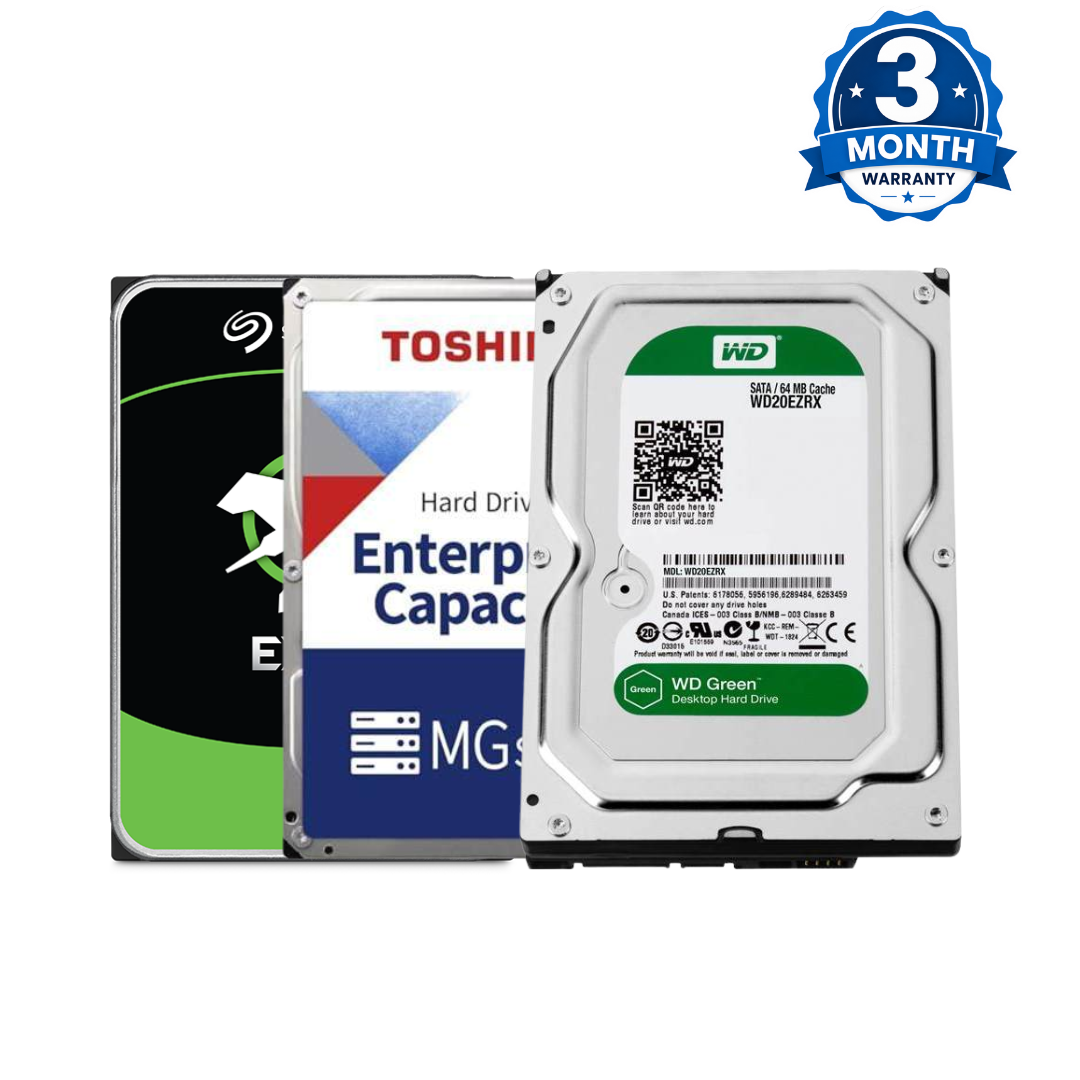 Refurbished Enterprise Hard Drives 1TB, 2TB & 4TB Options with 3 Month Warranty - (Seagate,Toshiba,WD Green,Samsung)