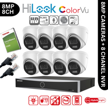 8MP HiLook IP CCTV Kit – 8x IPC-T280HA-LUF/SL, 1x DS-7608NXI-K1/8P, HDD & Cabling – White (CKIT1004))