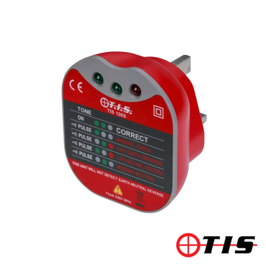 TIS 1000 13A Socket Tester with Audible Sounder – Mains Wiring Check Tool