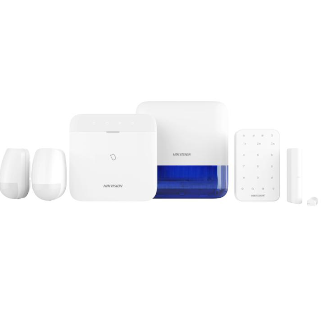 Hikvision AX PRO DS-PWA96-KIT2-WE Wireless Intruder Alarm Kit, up to 96 Wireless Zones/Outputs