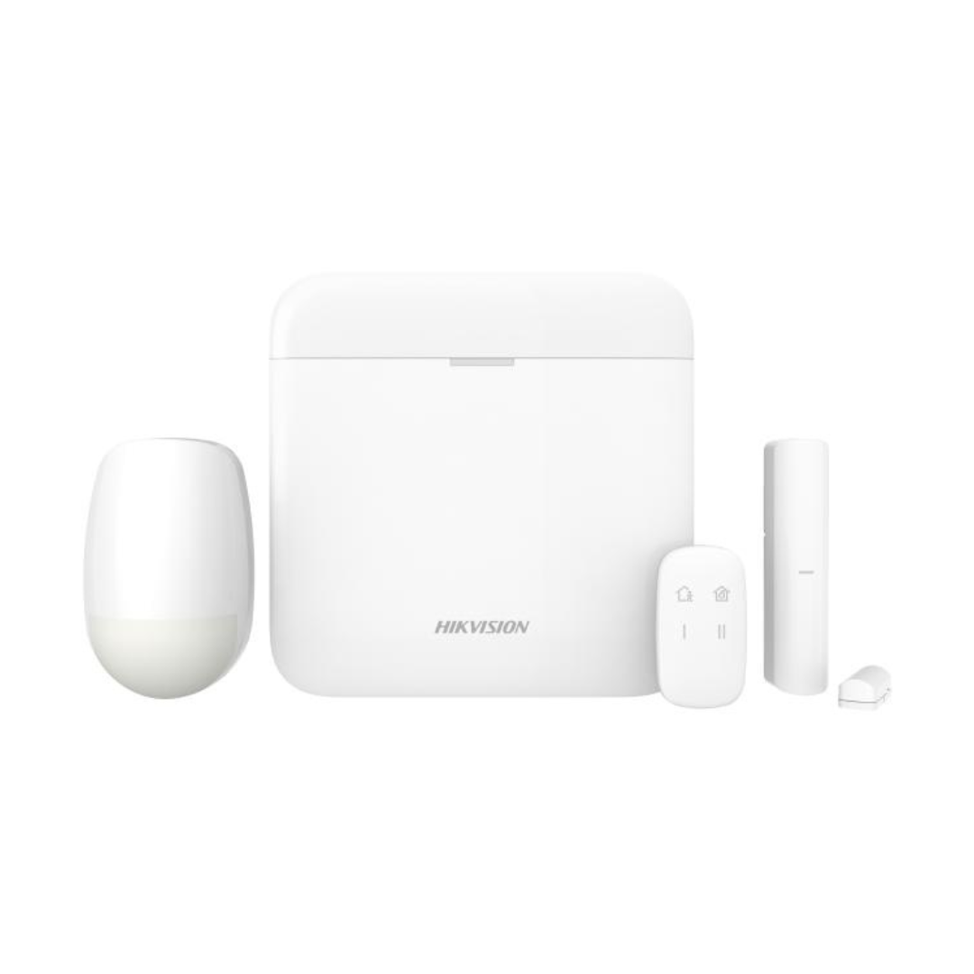 Hikvision AX PRO DS-PWA64-Kit-WE Basic Wireless Intruder Alarm Kit, up to 64 Wireless Zones/Outputs