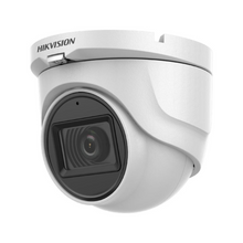 5MP DS-2CE76H0T-ITMFS -  WHITE Hikvision HD-TVI 2.8mm Fixed Lens Turret Camera, 30m IR, Built-In Mic, AoC
