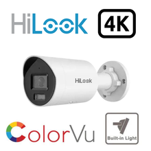 8MP 4K HiLook by Hikvision IPC-B189H-MU(2.8mm) IP ColorVu Bullet with Mic