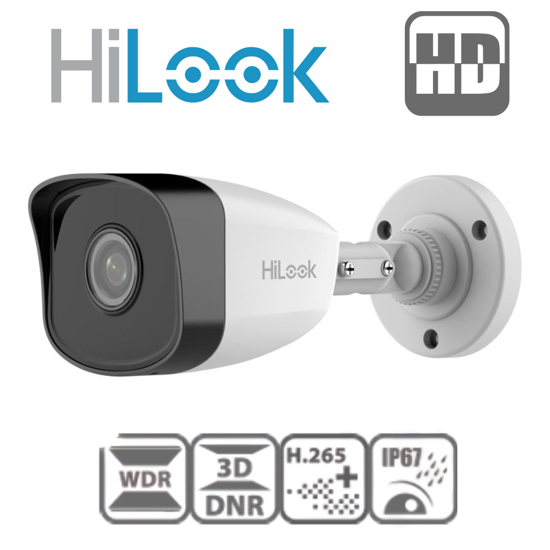 5MP IPC-B150H-M HiLook by Hikvision WDR 5MP H.265 IP Bullet Camera with 30m Night Vision & PoE