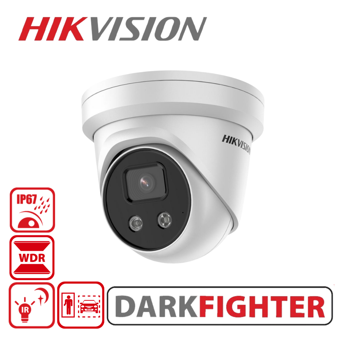 Hikvision DS-2CD2366G2-IU 6MP AcuSense Pro Series Turret Camera, 2.8mm, IP67 Rated