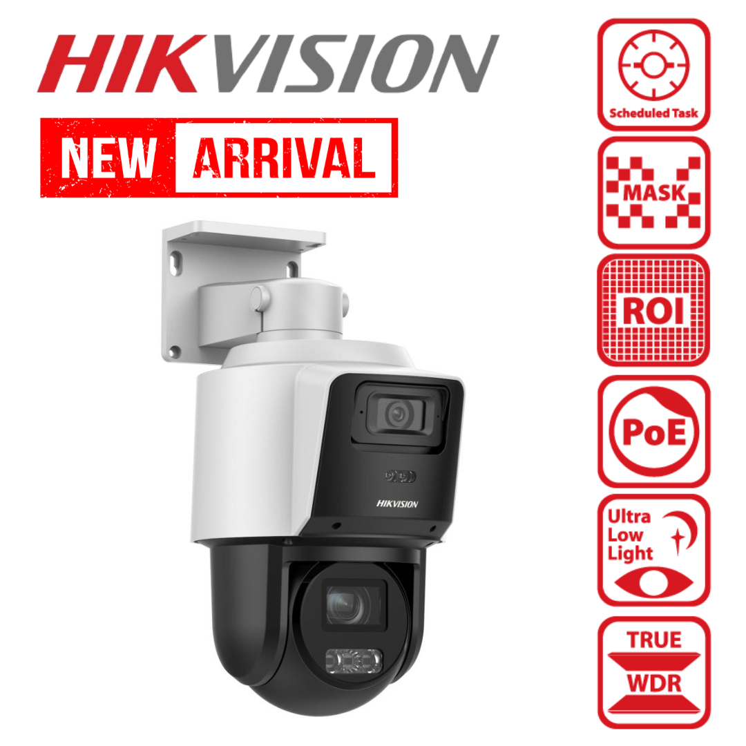 Hikvision DS-2SE3C404MWG-E/14 TandemVu 4MP + 4MP 4× PoE PTZ Network Camera with DarkFighter Technology