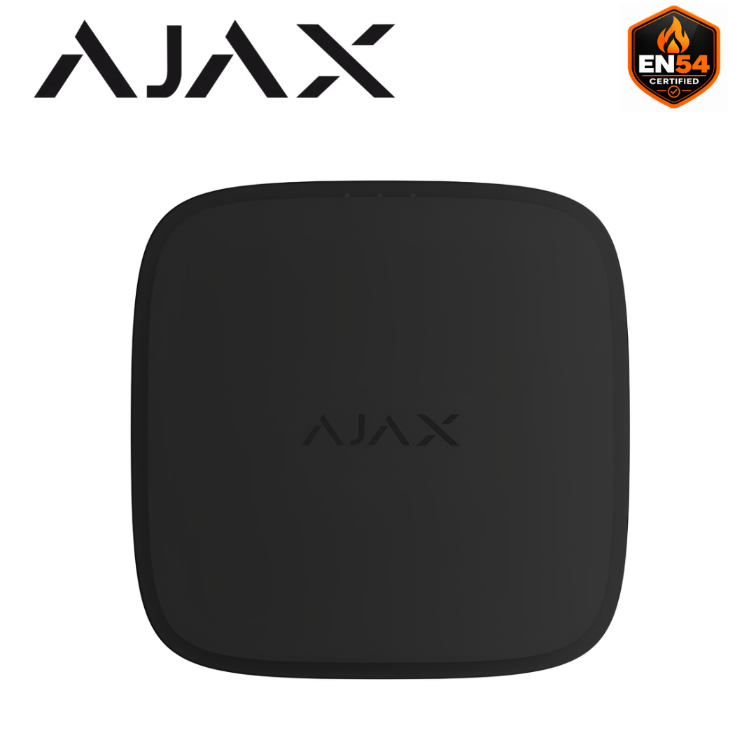 Ajax EN54 FireProtect Black Wireless Optical Smoke Detector 119922.275.BL1