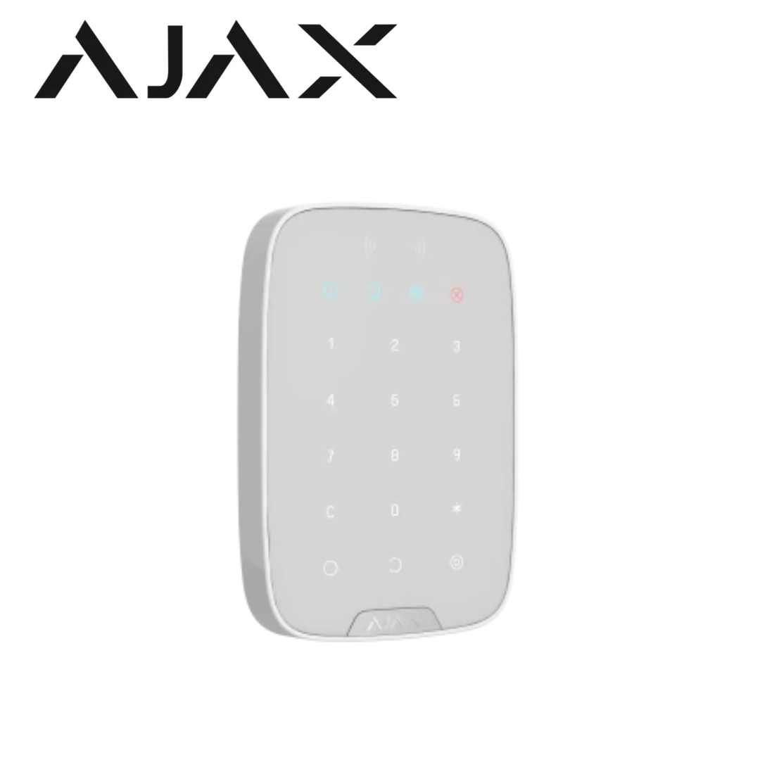 Ajax KeyPad Plus Jeweller 38253.83.WH1 Wireless Touch Keypad with Pass & Tag – White