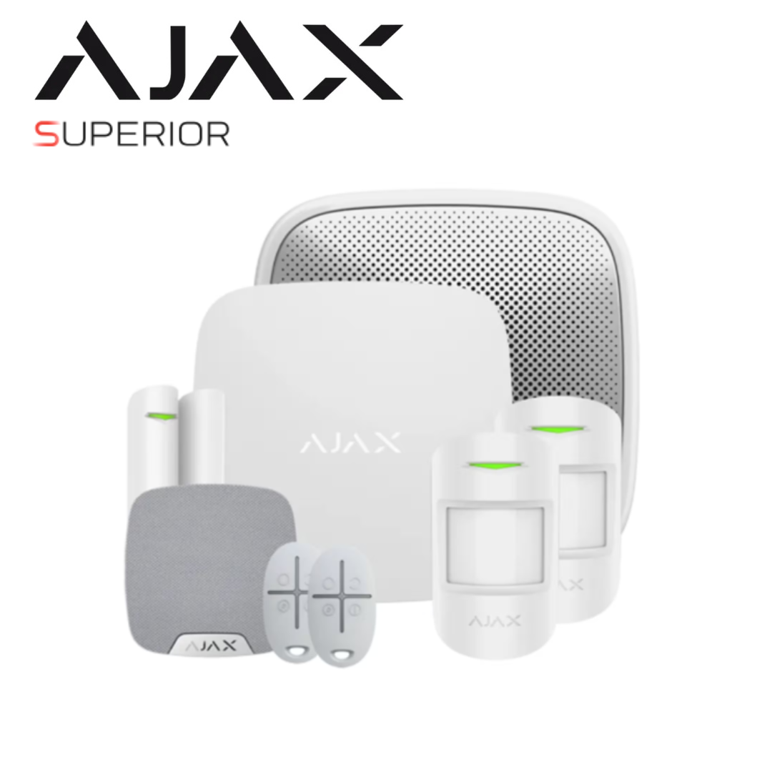 Ajax KIT2 S 90765.243.WH1 Superior Wireless Alarm Kit with Hub 2 – White