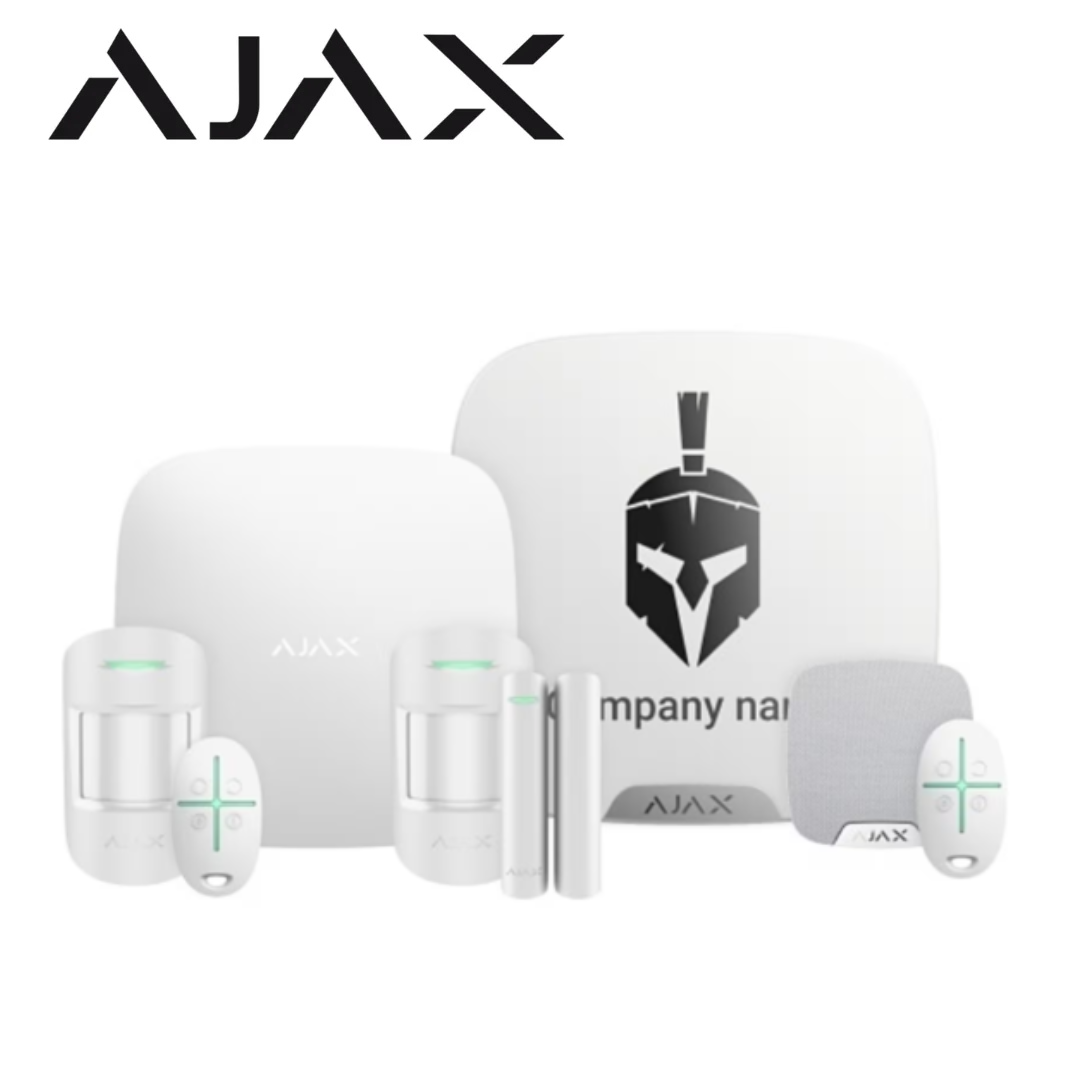 Ajax KIT20 S 109842.295.WH1 Superior Wireless Alarm Kit with Hub 2 & Sirens – White