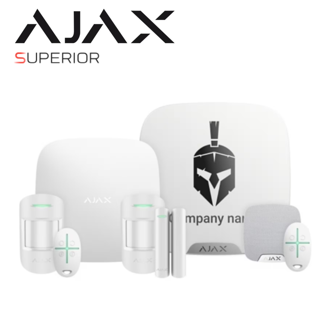 Ajax KIT20 S 109842.295.WH1 Superior Wireless Alarm Kit with Hub 2 & Sirens – White