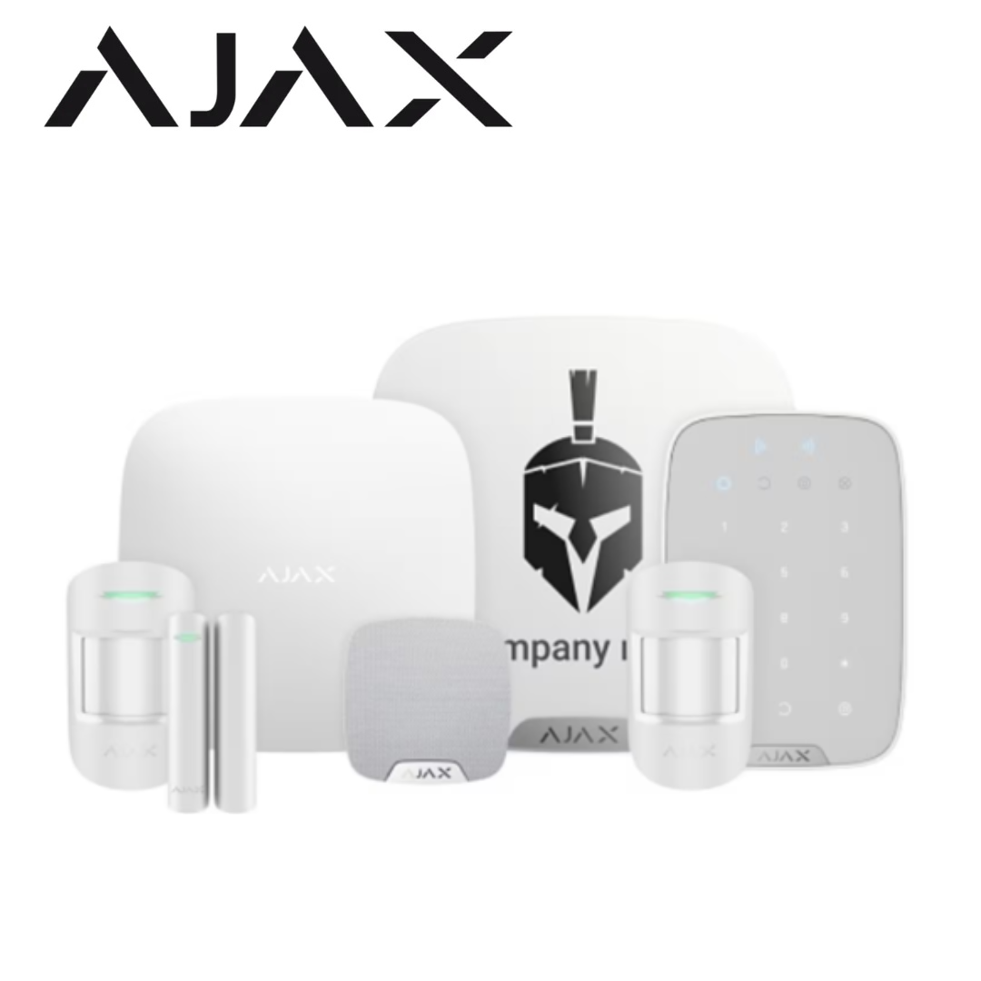 Ajax KIT21 S 109844.296.WH1 Superior Wireless Alarm Kit with Hub 2 & KeyPad Plus – White