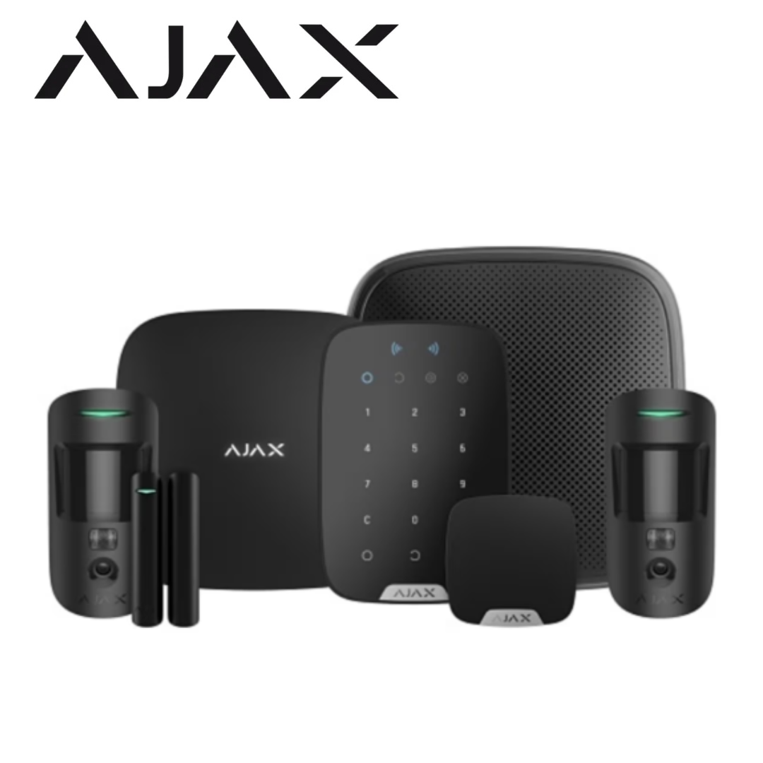 Ajax KIT9 S 90778.250.BL1 Superior Wireless Alarm Kit with MotionCam & KeyPad – Black