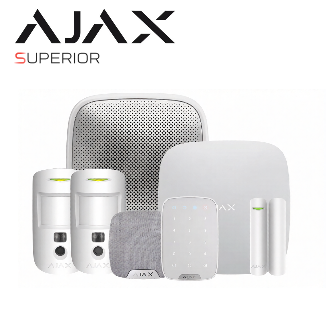 Ajax KIT9 S 90779.250.WH1 Superior Wireless Alarm Kit with MotionCam & KeyPad – White