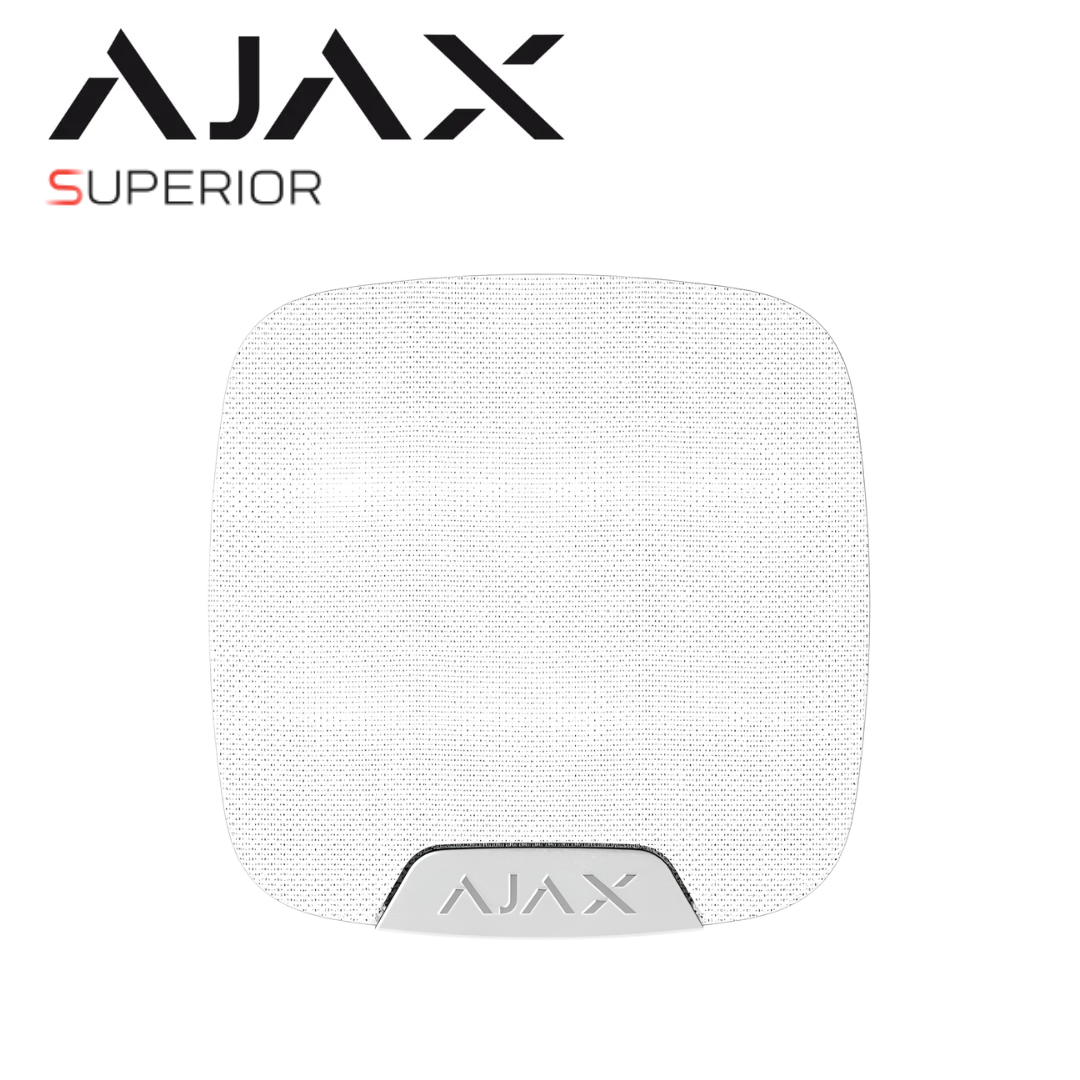 Ajax Superior HomeSiren Jeweller White Wireless Indoor Siren 133206.11.WH1