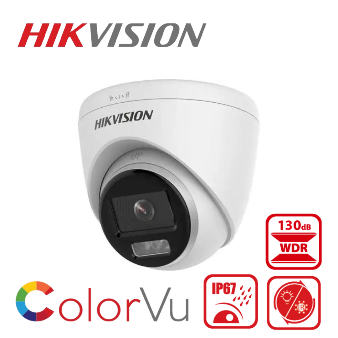 3K Hikvision TVI DS-2CE72KF3T-LE 3K PoC ColorVu + IR Dual-light Fixed Turret TVI Camera (Offer)