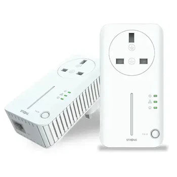 STRONG Powerline 600 Duo Kit 10/100 Powerline Adapter Kit, 1-Port, AC Pass Through