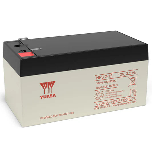 Yuasa NP3.2-12 Industrial NP Series, 12V 3.2Ah Valve Regulated Lead–Acid Battery