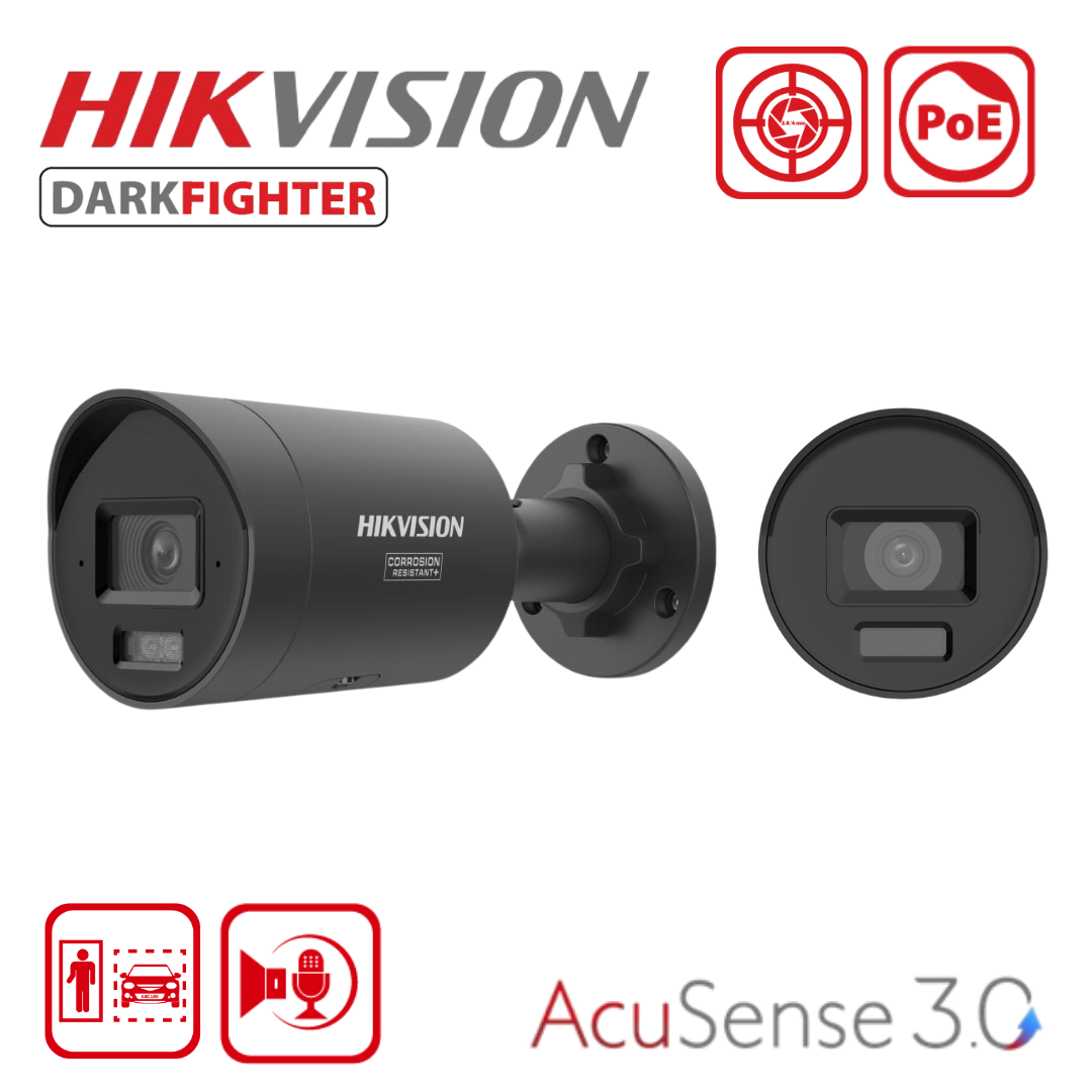 Hikvision DS-2CD2046G3-IZ2UY DarkFighter VF 4MP AI Motorized Bullet Camera 2.8/4mm - BLACK