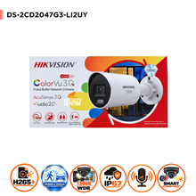 4 MP Hikvision DS-2CD2047G3-LI2UY(2.8mm) Smart Hybrid Light w/ ColorVu Mini Bullet IP Camera White
