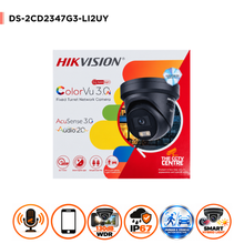 4MP Hikvision DS-2CD2347G3-LI2UY(2.8mm) Smart Hybrid Light w/ ColorVu Fixed Turret IP Camera BLACK