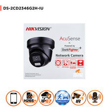 Hikvision DS-2CD2346G2H-IU 4MP AcuSense DarkFighter Turret IP Camera with Microphone – Black