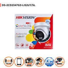 4MP Hikvision DS-2CD2347G3-LIS2UY/SL(2.8mm) Smart Hybrid Light w/ ColorVu Fixed Turret IP Camera