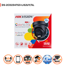 4MP Hikvision DS-2CD2347G3-LIS2UY/SL(2.8mm) Smart Hybrid Light w/ ColorVu Fixed Turret IP Camera  BLACK
