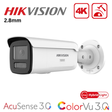 Hikvision DS-2CD2T87G3-LIY 8MP ColorVu 3.0 Smart Hybrid Bullet Smart Hybrid IP67, 2.8mm - WHITE