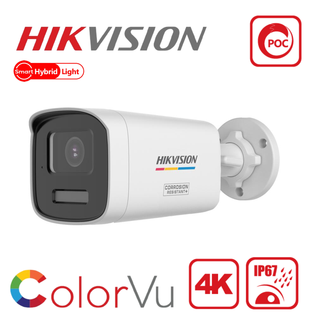 Hikvision DS-2CE12UF3T-LSYE PoC 4K ColorVu Audio Bullet Camera NEMA4X