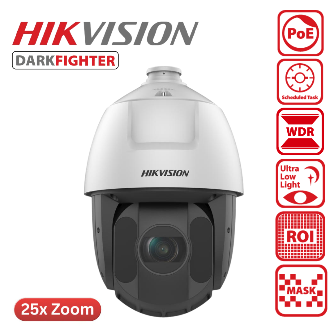 Hikvision DS-2DE5425IWG1-E 4MP 25X IR DarkFighter PTZ Dome Camera 150m