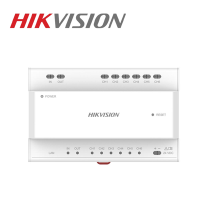 Hikvision DS-KAD706Y-S 2 Wire IP Distributor 6 Port DIN Rail
