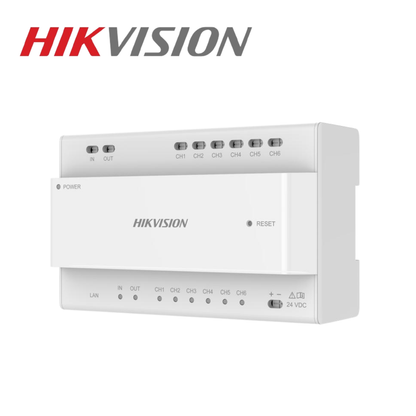 Hikvision DS-KAD706Y-S 2 Wire IP Distributor 6 Port DIN Rail