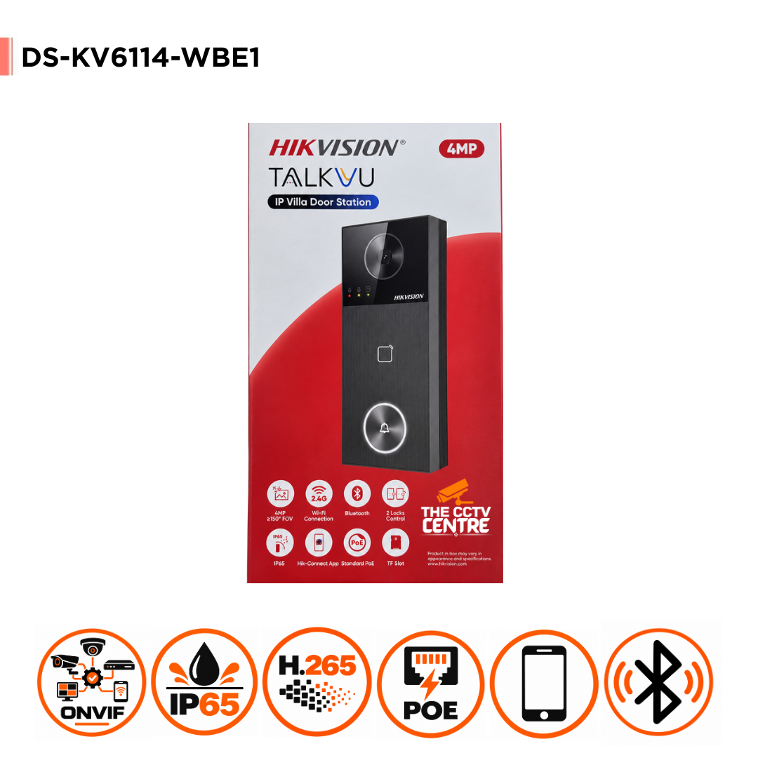 Hikvision DS-KV6114-WBE1 4MP Wide-Angle Villa Door Station with PoE